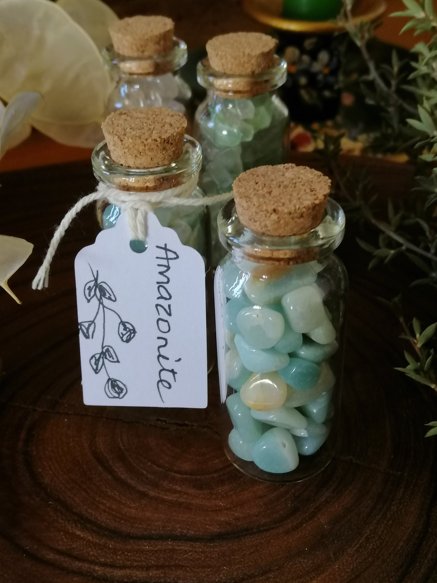 Amazonite Crystal Chip Bottle